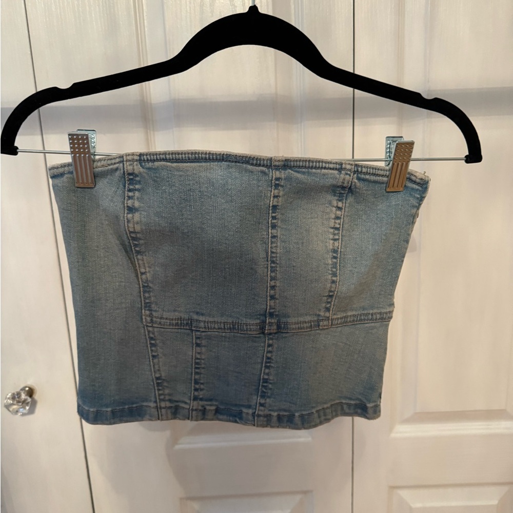 Denim corset